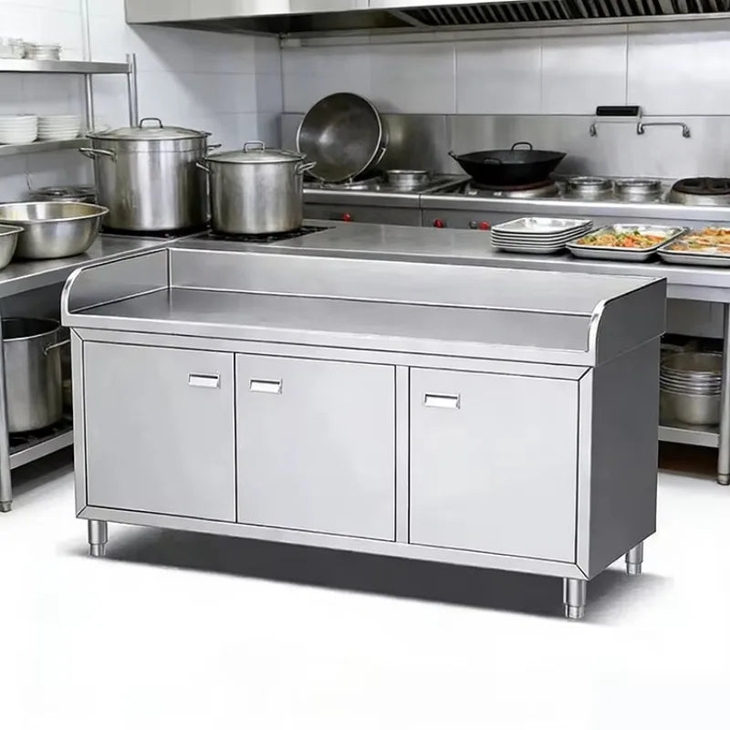 Custom Heavy Duty Kitchen Work Table Stainless Steel Food Prep Station for Commercial Use