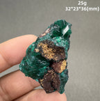 Natural Congo green Dioptase Mineral specimen + healing quartz crystals and stones rock gemstone