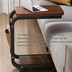 C Shaped End Table Small Side Table For Living Room Double Layer Movable Side Table For Sofas Living Rooms Bedside Areas