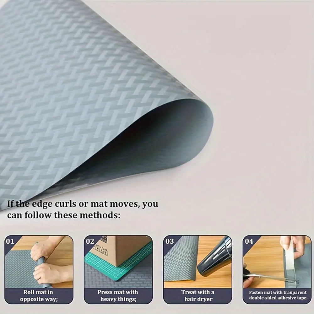 1pcs Cabinet DIY Drawer Liner Non Slip Drawer Liner Plastic Liner For Table Kitchen Cabinets Washable Refrigerator Liner