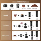 3-in-1 Portable Espresso Machine- Wireless Electric Coffee Maker for Home Car & Camping – Compact Powder Capsule Travel Brewer