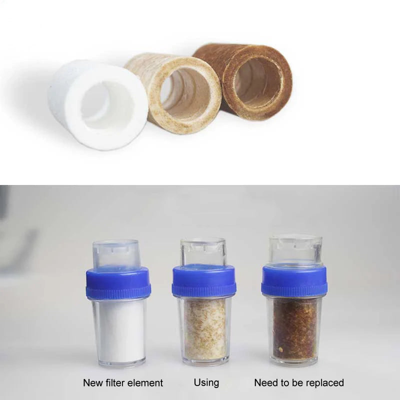 Kitchen Faucet Tap Water Filter Purifier Head Splash Proof Faucet Water Quality Detector Mini Faucet Purifier Filter Nozzle