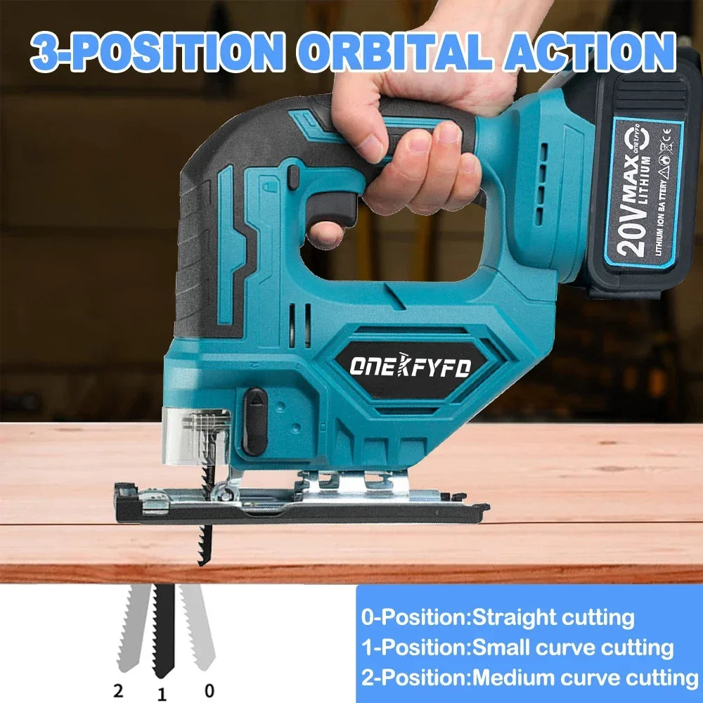 65mm Electric Jigsaw Portable Cordless Jig Saw Multi-Function Woodworking tools wood cutting machines For Makita 18V Battery