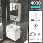 Minimalist Mini Bathroom Cabinet with Side Storage Ceramic Integrated Basin Bathroom Vanity Cabinet with Sink Bathroom Furniture