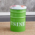 Paint Bucket Stool, Iron Art, Creative Storage Seat, Commercial Retro Low Stool, Bars, Shopping Malls Oil