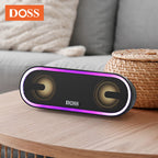 DOSS 40W Bluetooth Speaker Powerful Stereo Sound Bass 20H Playtime Sound Box IPX6 Waterproof Outdoor Portable Wireless Speakers