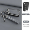 Leather Car Remote Key Case Fob Cover Protector Holder Shell For VW Volkswagen Golf 7 MK7 Tiguan MK2 T-roc T-cross Accessories