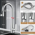2024new Kitchen Faucets Brass material Pull Out Kitchen Sink Water Tap Deck Mounted Mixer Stream Sprayer Head Hot Cold Taps