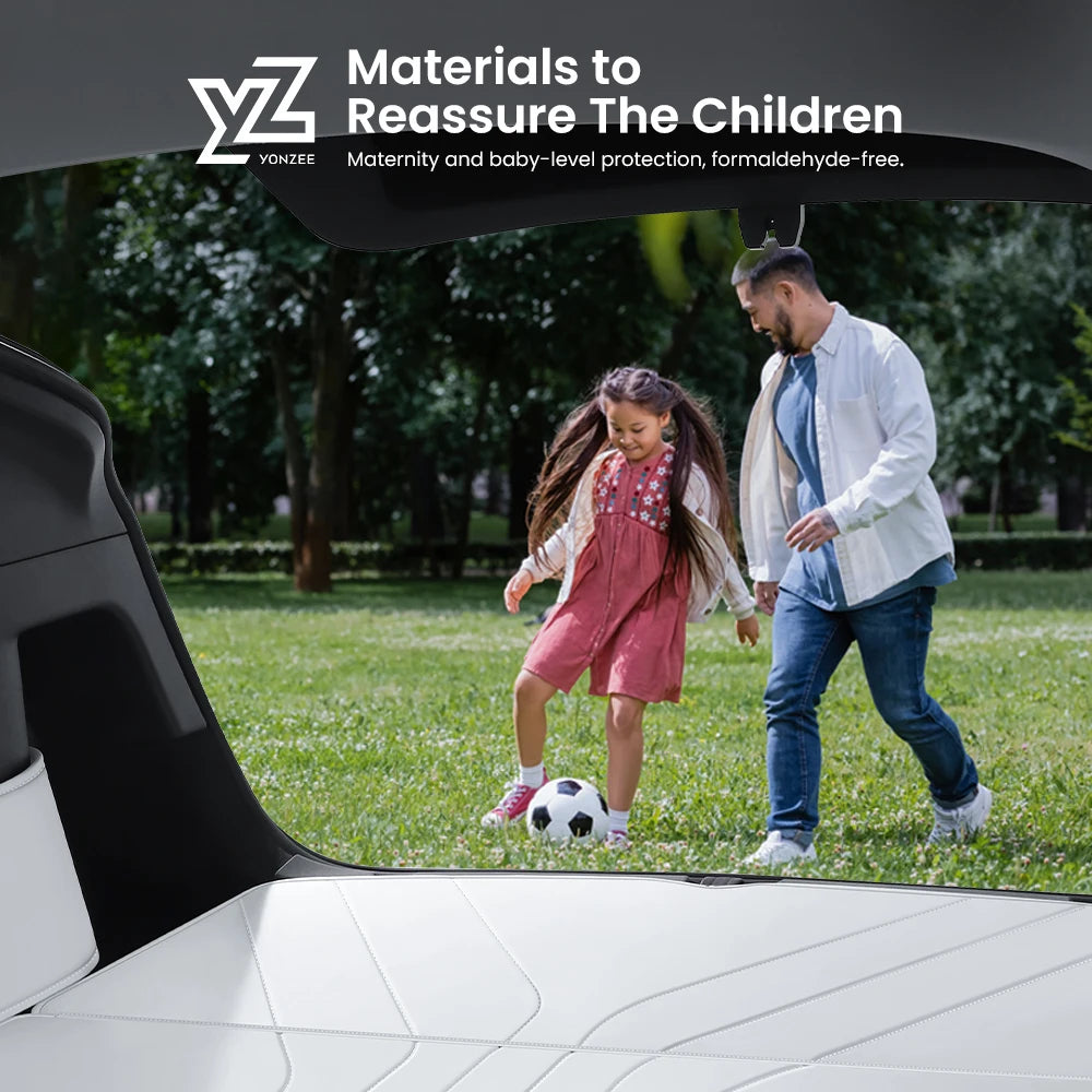 YZ High Quality Leather Trunk Mat For Tesla Model Y  Custom Full Cover Mats Water Proof Protection Car Accessories 2017-2024
