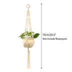 Gardening Green Plant Hanging Basket Cotton Rope Hanger Flower Pot  Handmade Macrame Pot Pocket Wall Boho Courtyard  Home Decor