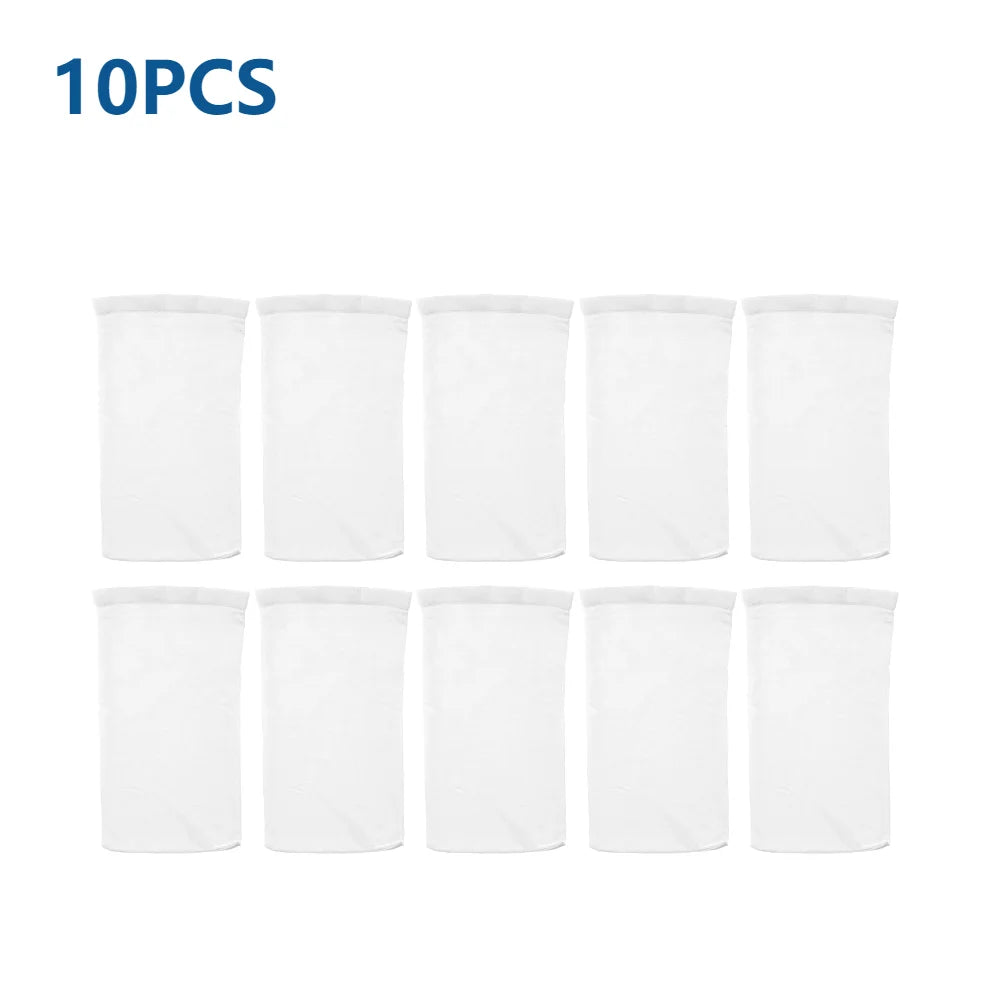 100-10PCS Pool Skimmer Socks Fish Tank Mesh Bag Round Swimming Pool Mesh Filter Cleans Debris and Leaves Baskets Filters