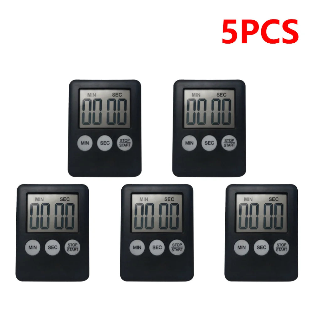 4-10PCS Digital Sports Alarm Clock Multi-Function Electronic Timer Stopwatch LCD Display Mini for Sports Exercise Baking Cooking