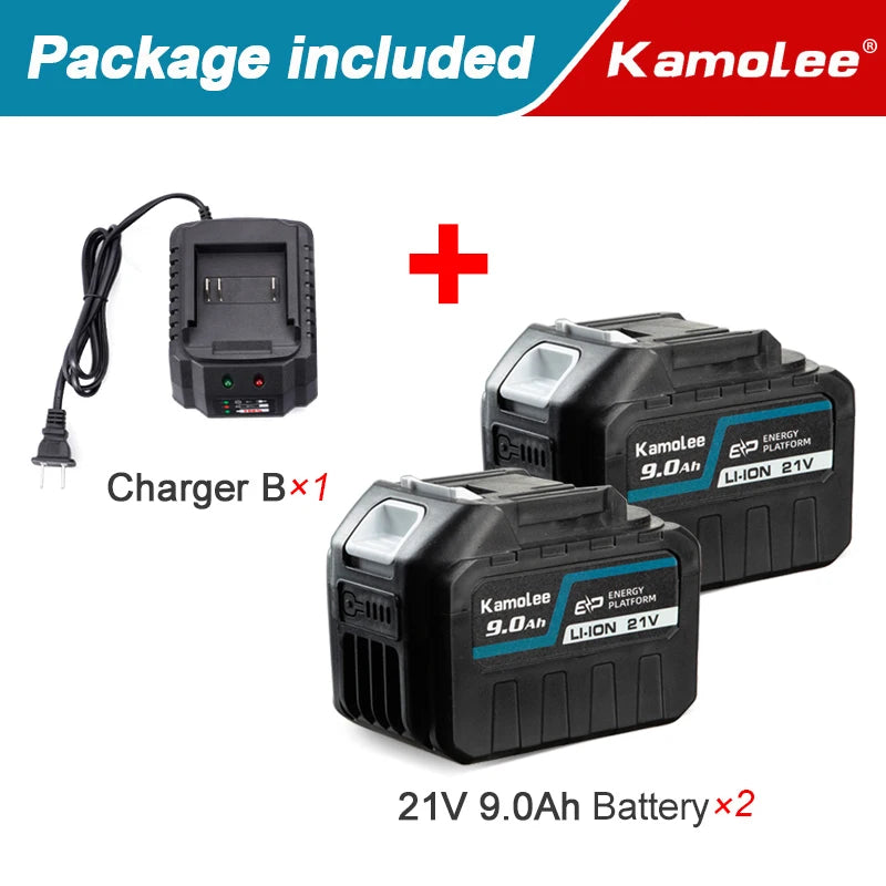 Kamolee 18V 6000mAh Li-ion Battery BL1860 Hand drill Battery Power tools Support Kamolee tools