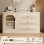 New Cream Style Dresser Bedroom Minimalist Modern Bedside Table Dresser Storage Cabinet Integrated Makeup Table