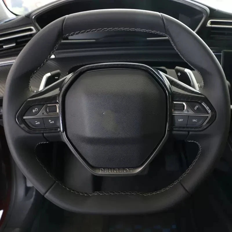 For Peugeot 508 2019 2020 2021 2022 CarbonFiber interior Accessories gear shfit panle steering wheel seat switch Air vent Cover