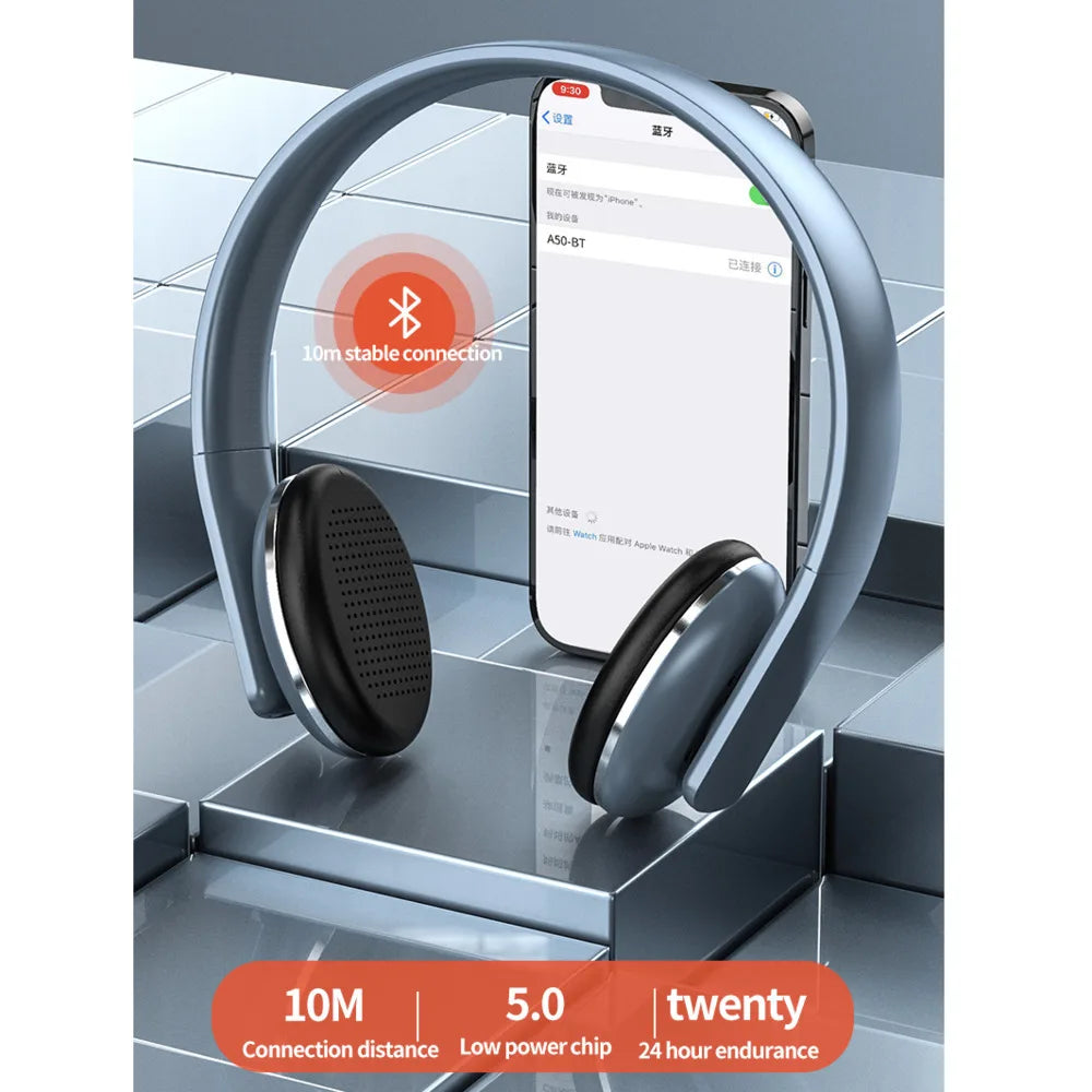 New Retro Bluetooth Wireless Over-Ear Headphones Foldable Lightweight Noise Reduction Vintage Fashion Headset For Students Gifts