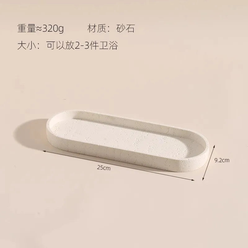 Wabi-sabi European Home Bathroom Set Hotel Electric Toothbrush shelf Bathroom Lotion bottle Toothbrush holder tray Toiletry set