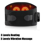 Electric Heating Waist Massager,Vibration Hot Compress Massage Belt,Lumbar Decompression Brace,Lower Back Support,Muscle Relax