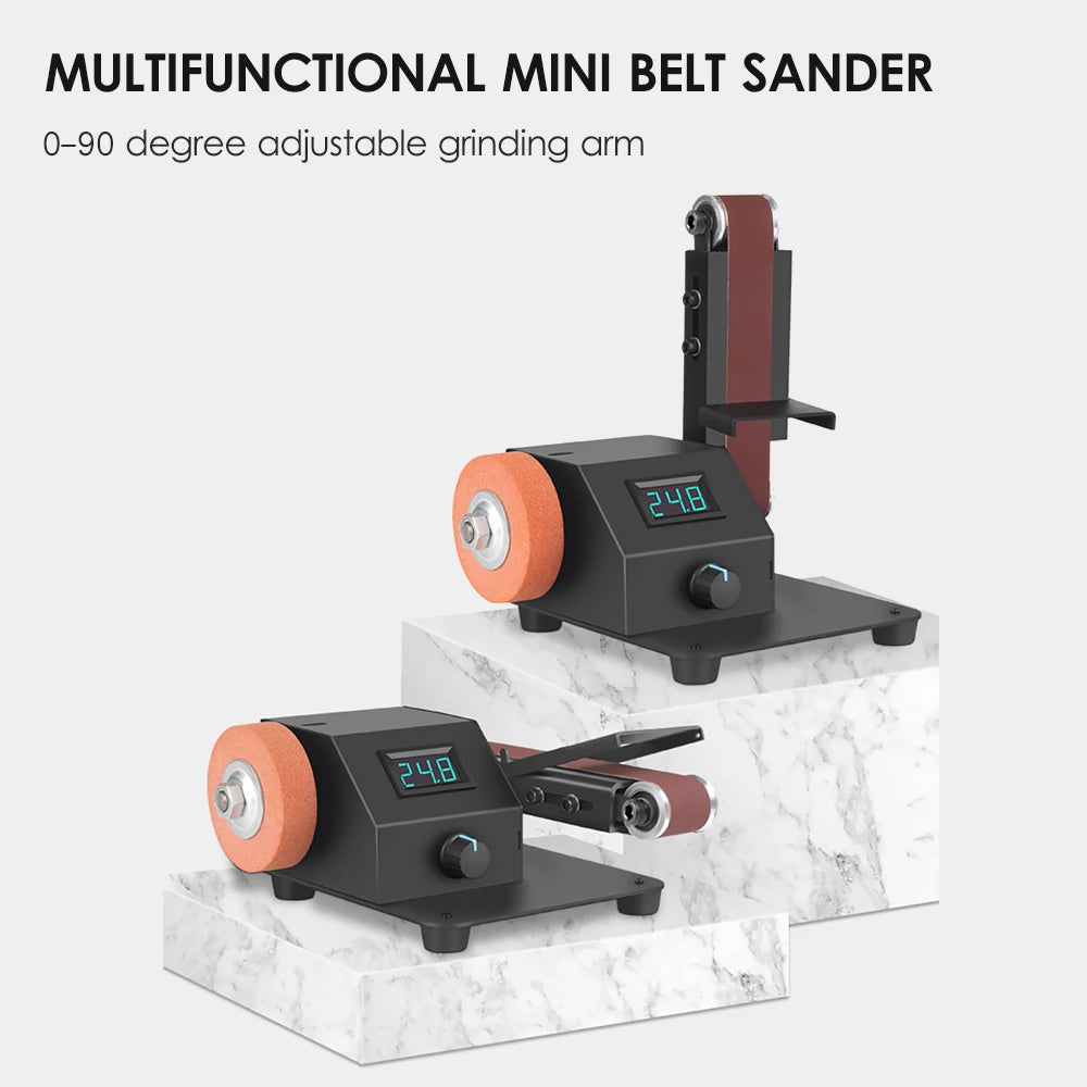 Mini Belt Sander Electric Sanding Polishing Grinding Machine 775 Motor Stepless Speed Multifunction Grinding Tool Set 350W/250W
