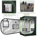 48"x24"x60" Grow Tent Hydroponic Window Floor Tray for Indoor Plant Growing 2x4