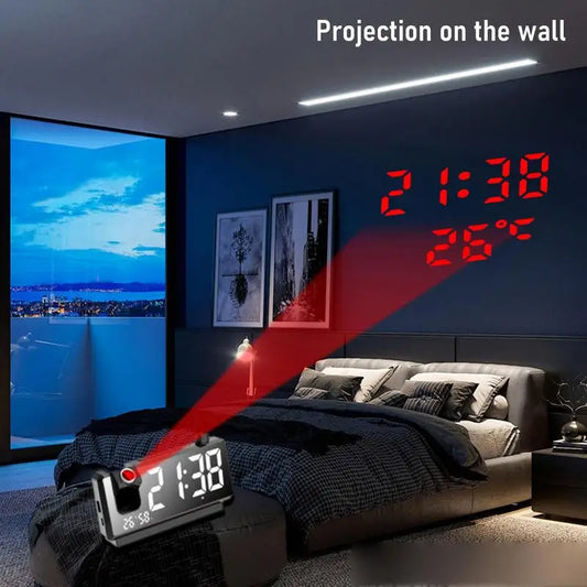 Ceiling Projection Clock Wireless Clocks Projection On Ceiling Wall 180 Degree Rotatable Digital Clock Projector Modern Desk