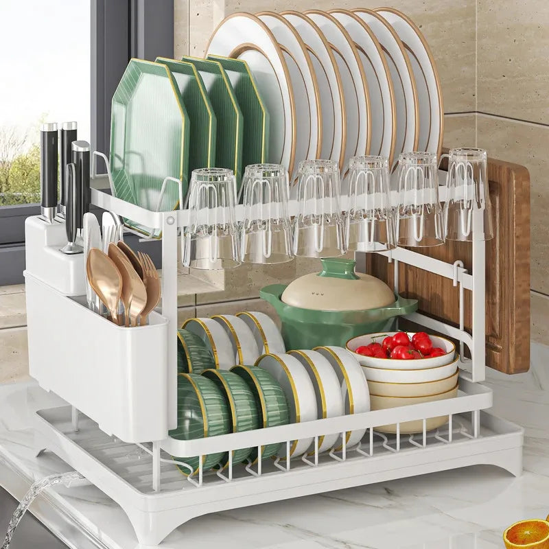 Premium Stainless Steel Dish Rack – Residue-Free Hygienic Drying, Sturdy Carbon Steel Build, Compact Kitchen Organizer