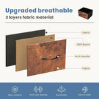JHK Fireplace TV Stand Dresser For Bedroom With 5 Fabric Drawers Storage Closet Chest Clothes Storage Display Cabinet Furniture