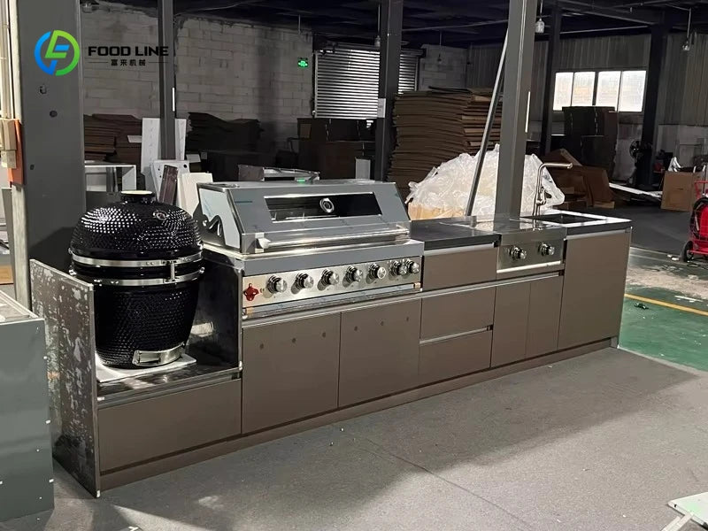 Customized Outdoor Kitchen Modular Cabinet Garden Camping  Outdoor Stainless Steel Outdoor Kitchen Tcomplete Equipment