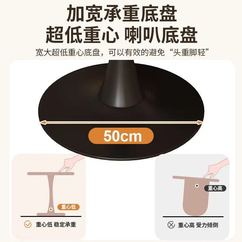 Tulip White Small Round Table Internet Celebrity Reception Negotiation  Balcony  Bedroom  Home  Milk Tea Shop Walnut  Dining