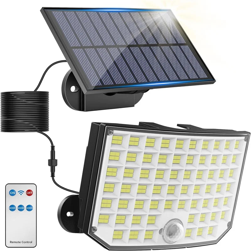 256 LED Solar Motion Sensor Security Lights - Waterproof Outdoor Flood Lights | AlluCanFind