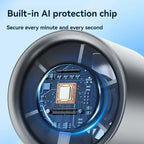 New 120th Speed Handheld Ice Coating Fan Digital Display Turbo Violent