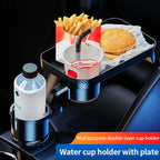 Rotating Fixation of Car Water Cup Groove Dinner Plates Coffee Water Cup Holder on-board Drinks Coffee Pot Cup Plate Set Holder