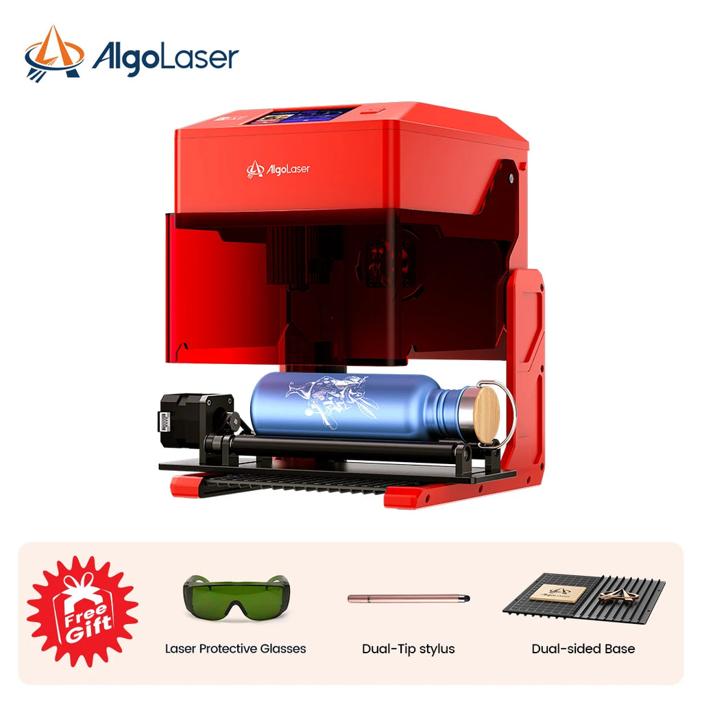 Algolaser Pixi 3.5" Screen AlgoOS Smart Laser Engraving Machine Easy Operation For Beginners Wood Glass DIY Wood Router Cutter