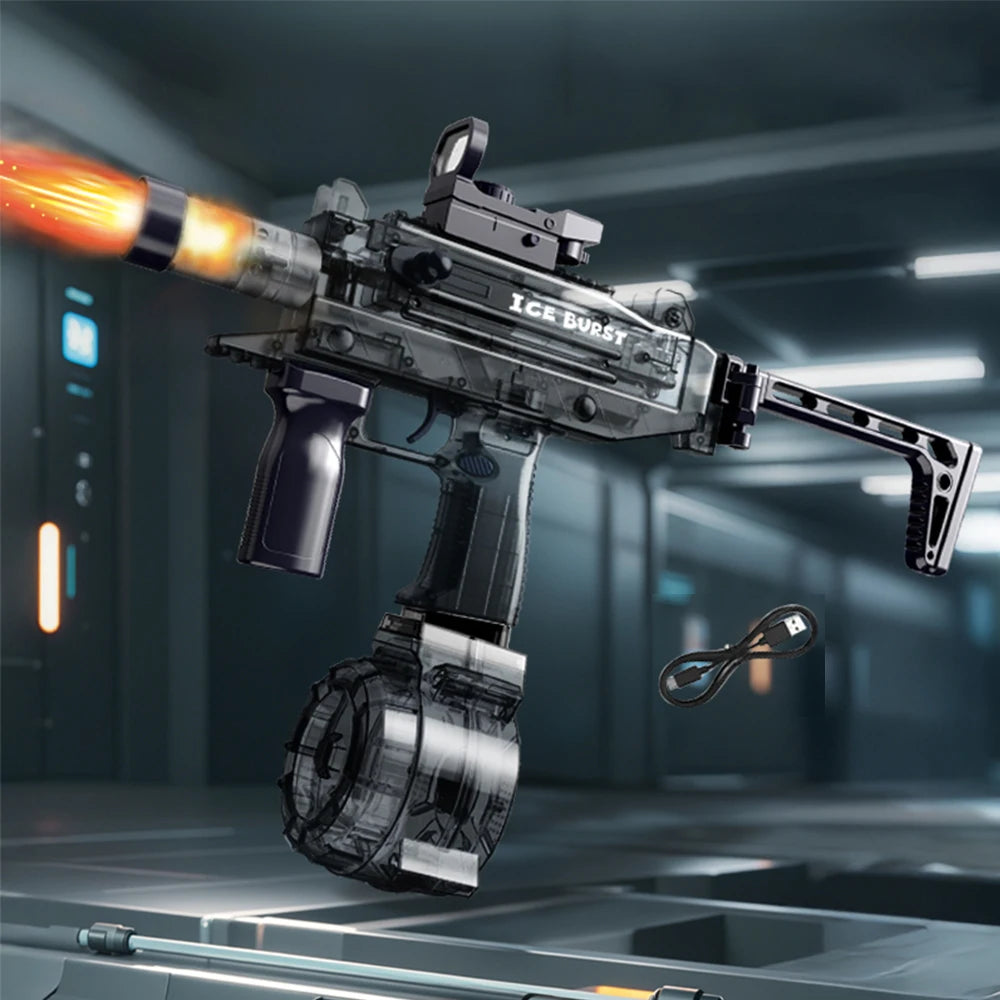 2025 New Children Simulated Flame and Fog Electric Water Gun Toys Summer Outdoor Beach Pool Fight Game,Lighting & Smoking Effect