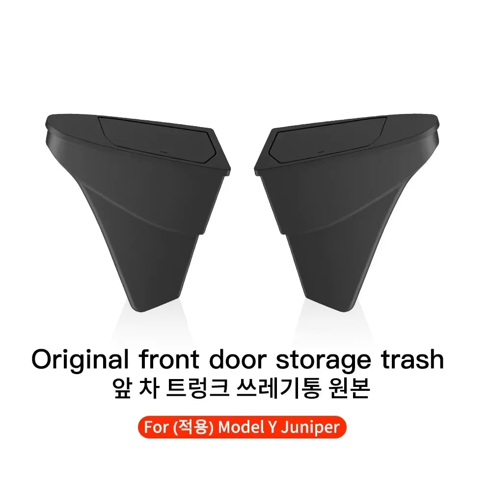 YZ Rear Seat Trash Can For Tesla Model 3 Y Highland Juniper Rear Interior Storage Box Magnetic garbage bin Car Accessories
