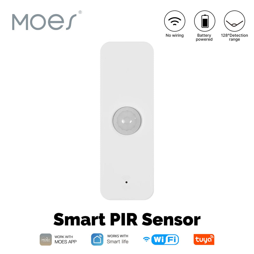 MOES Tuya WiFi/ZigBee Smart PIR Sensor Human Body Infrared Motion Detector Home Security Scene Linkage Automation Battery Power