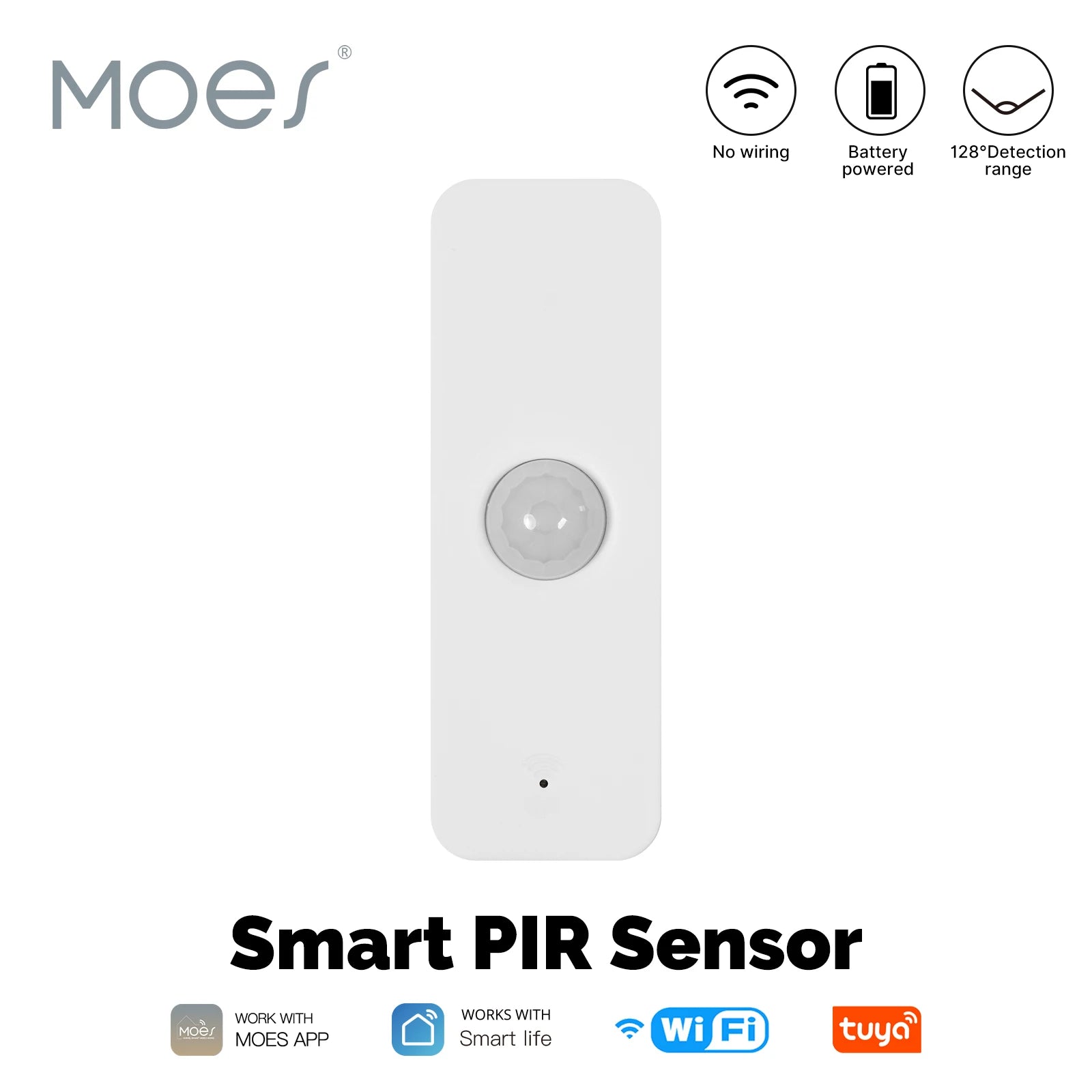 MOES Tuya WiFi/ZigBee Smart PIR Sensor Human Body Infrared Motion Detector Home Security Scene Linkage Automation Battery Power