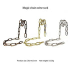 Kitchen Magical Suspension Iron Chain Wine Racks One Bottle Wine Display Racks Stand Holder Dining Room Cellar Bar Decoration