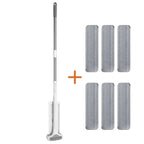 Flat Squeeze Mop with Folding Bucket Hand Free Washing Microfiber Replacement Pad Automatic Spin mops floor house cleaning