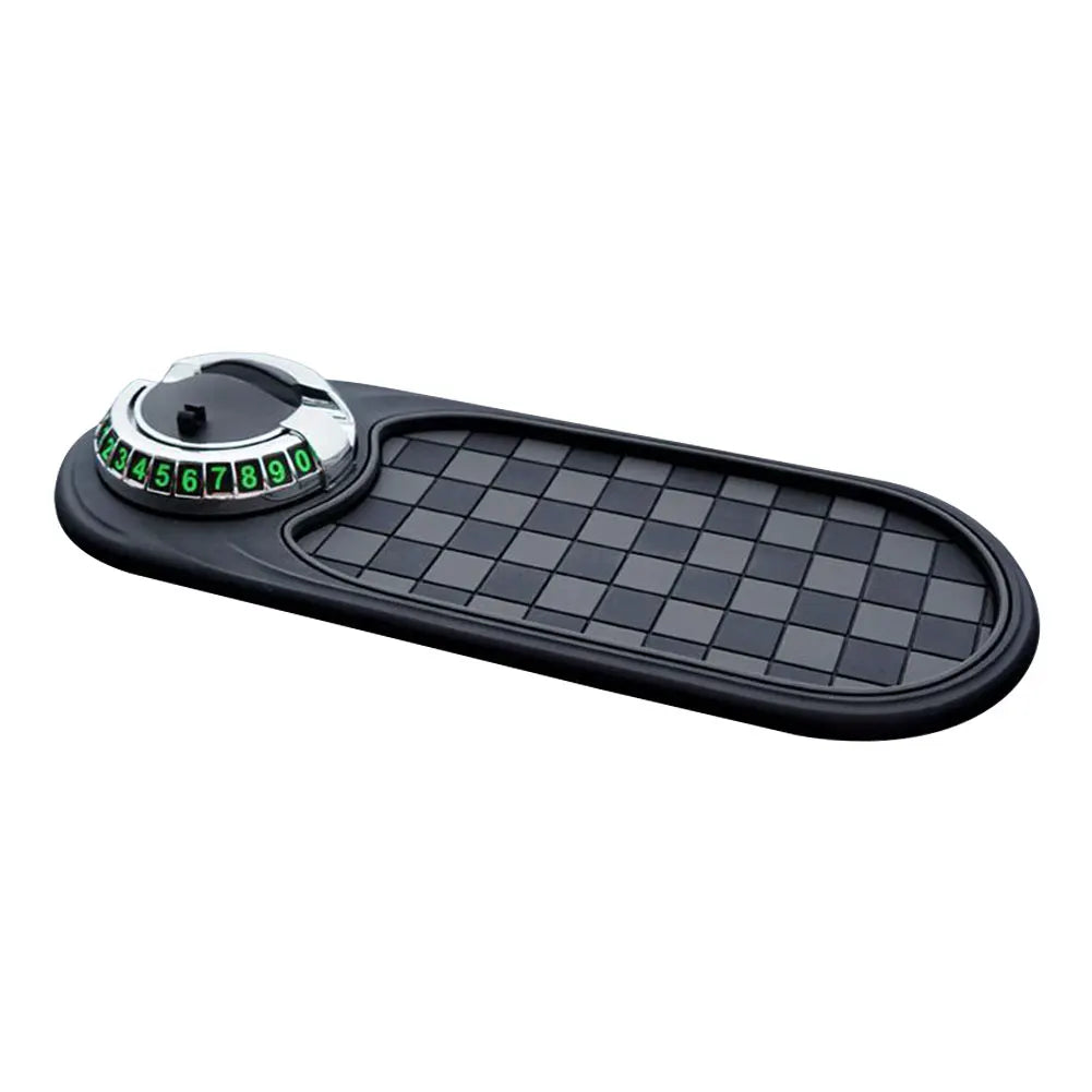 Car Dash Mat Anti Slip Rug with Auto Phone Holder Silicone Dashboard Car Pad Mat for Phones Keys Gadgets