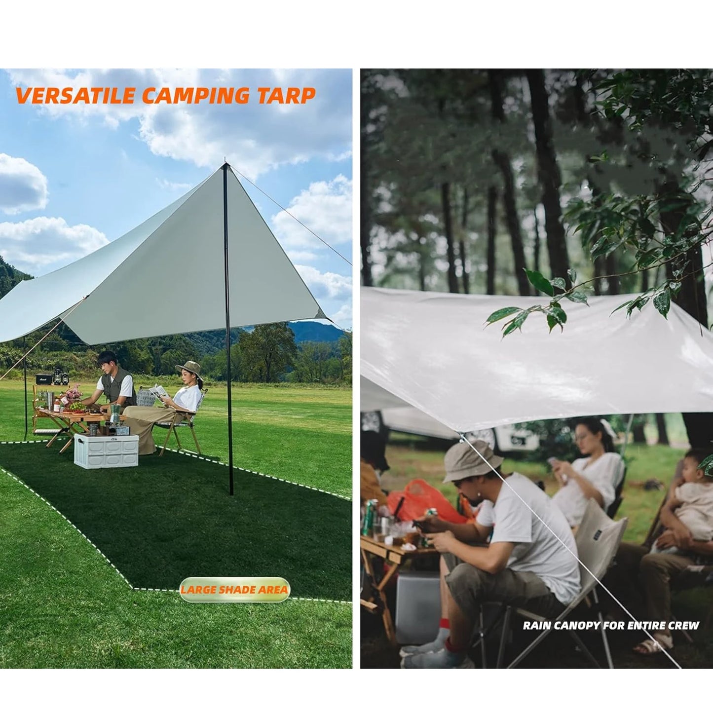 Camping Tarp Waterproof Tent Tourist Awning Shade Garden Canopy Beach Sunshade Outdoor Ultralight Sun Shelter