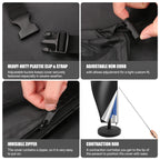 Waterproof Parasol Cover with Rod Cantilever Parasol Protective Cover Snowproof UV-Anti Wind/Weatherproof Umbrella Covers