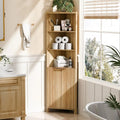 Fluted Bathroom Floor Storage Cabinet with Fluted Door 3 Drawers,Modern 12 Inch Deep Short Bathroom Storage Cabinet Organizer