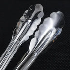 3Pcs Kitchen Accessories, Stainless Steel Drain Basket, Tray & Food Tongs, Durable Kitchen Tools, Practical Kitchen Items