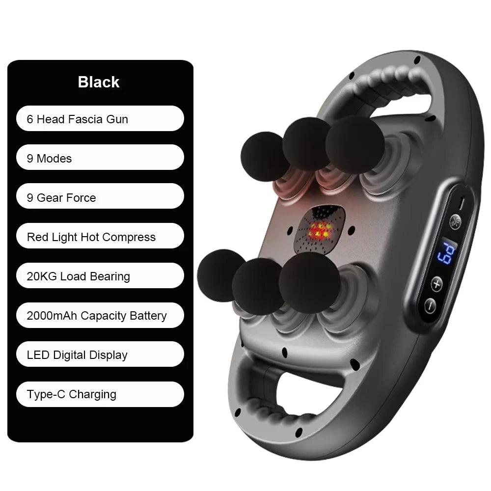 Professional 6-Head Fascia Massage Gun