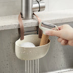 Kitchen Sink Rack Hanging Drain Basket Soap Sponge Holder Adjustable Drain Rack Faucet Drainage Hanging Basket Storage Organizer