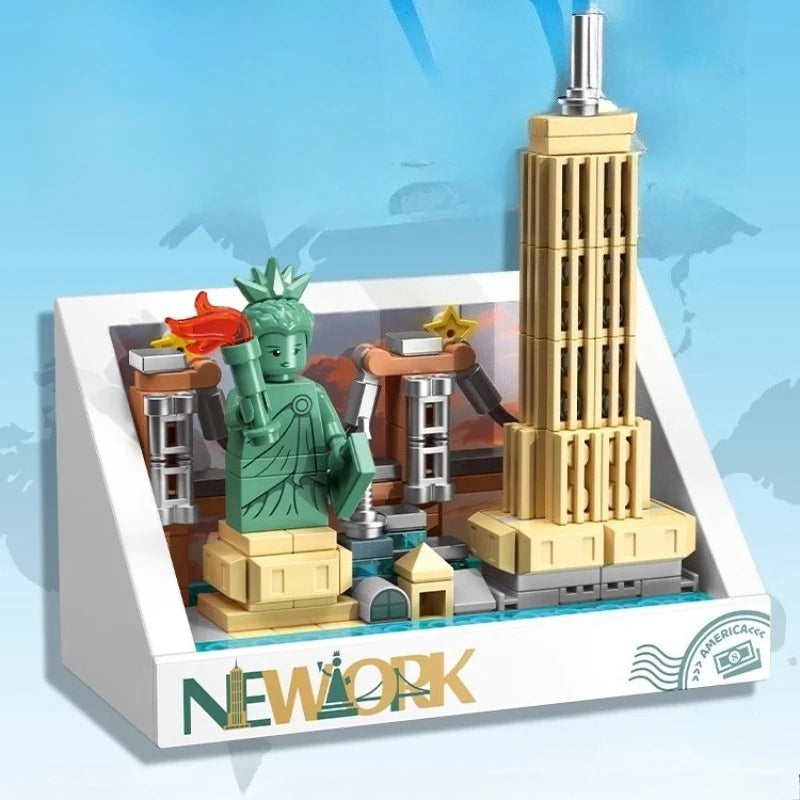 New York Magnetic Refrigerator Magnet Building Blocks Accessories London Landmark Building Paris Small Particle Model Toy Gift