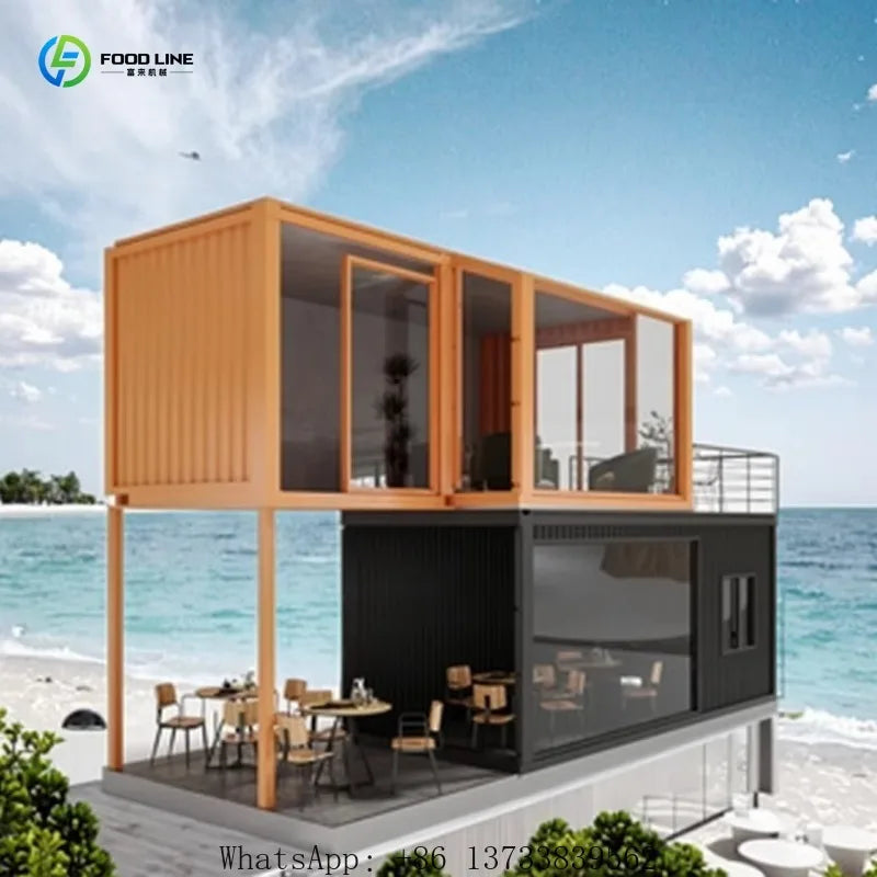 Customized Outdoor Kitchen Commercial Container Portable Kitchen Street Cafe Portable Bar Business Use Exquisite Cabin