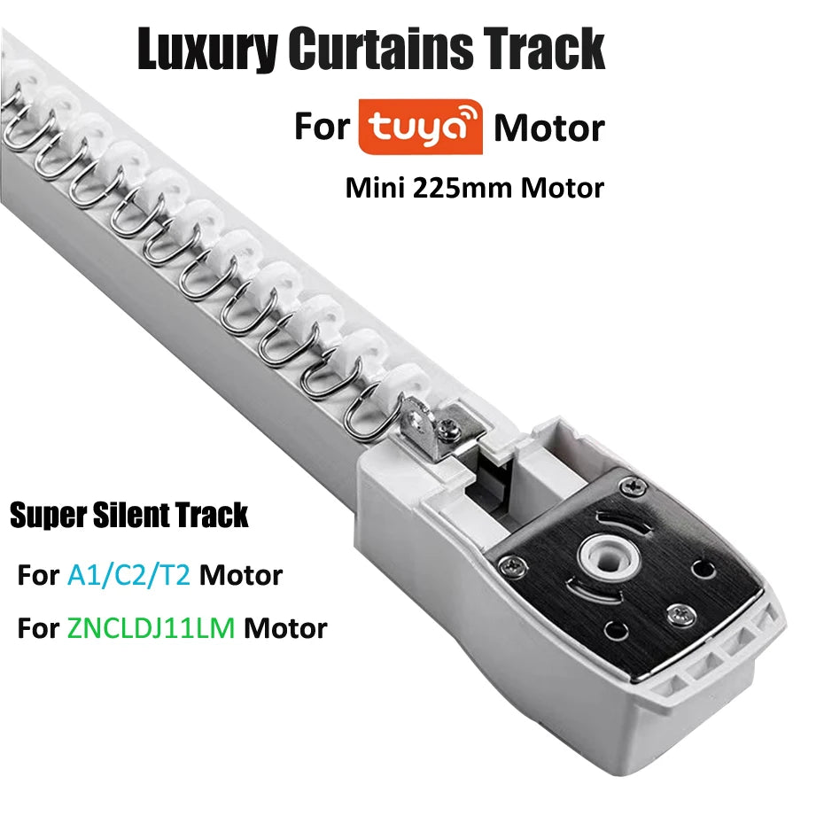 Customized Luxury Curtain Track Super Quiet Electric Curtains Rail for Tuya Wifi/Zigbee /T2 C2 Motor Intelligent Home Track Rod