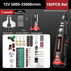 5000-25000r 12V Mini Drill Engraver Griding Electric Chain Grinder Rechargeable Cordless Electric Drill Micro Rotary Tool